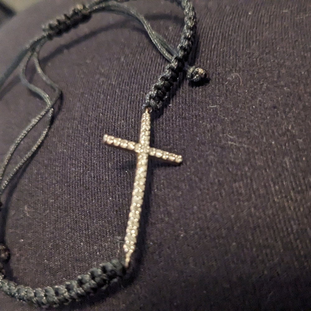 Diamond Macrame Cross bracelet Macys - Picture 5 of 8